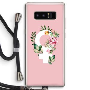 CaseCompany Venus: Samsung Galaxy Note 8 Transparant Hoesje met koord