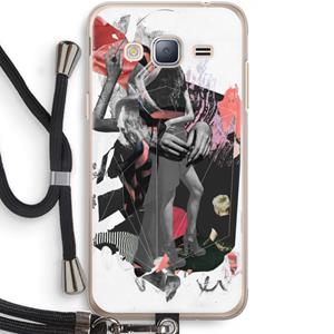 CaseCompany Dissimulation du réel: Samsung Galaxy J3 (2016) Transparant Hoesje met koord