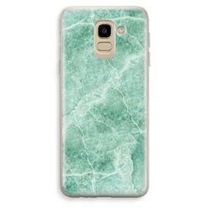 CaseCompany Groen marmer: Samsung Galaxy J6 (2018) Transparant Hoesje