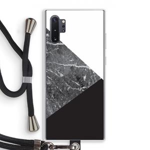 CaseCompany Combinatie marmer: Samsung Galaxy Note 10 Plus Transparant Hoesje met koord