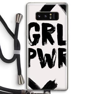CaseCompany Girl Power #2: Samsung Galaxy Note 8 Transparant Hoesje met koord