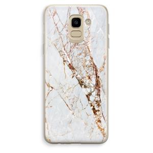 CaseCompany Goud marmer: Samsung Galaxy J6 (2018) Transparant Hoesje