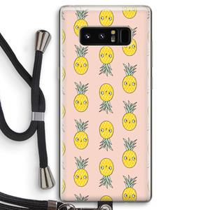 CaseCompany Ananas: Samsung Galaxy Note 8 Transparant Hoesje met koord