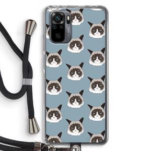CaseCompany It's a Purrr Case: Xiaomi Redmi Note 10 Pro Transparant Hoesje met koord