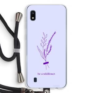 CaseCompany Be a wildflower: Samsung Galaxy A10 Transparant Hoesje met koord