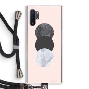 CaseCompany Marmeren cirkels: Samsung Galaxy Note 10 Plus Transparant Hoesje met koord