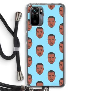 CaseCompany Kanye Call Me℃: Xiaomi Redmi Note 10 Pro Transparant Hoesje met koord