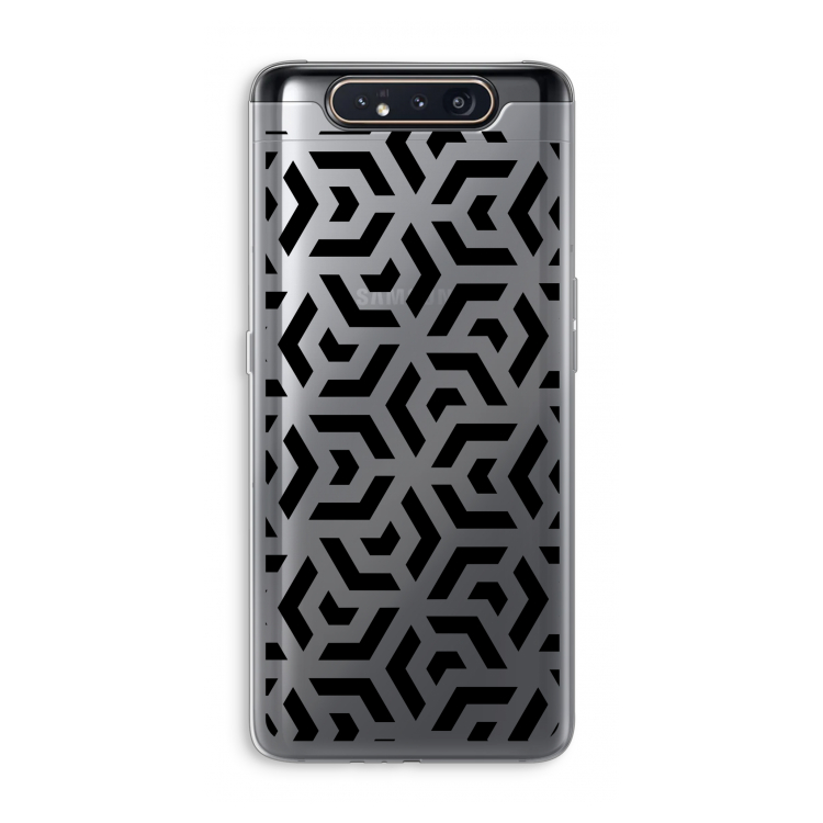 CaseCompany Crazy pattern: Samsung Galaxy A80 Transparant Hoesje