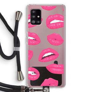 CaseCompany Bite my lip: Samsung Galaxy A51 5G Transparant Hoesje met koord