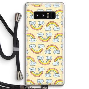 CaseCompany Regenboog: Samsung Galaxy Note 8 Transparant Hoesje met koord