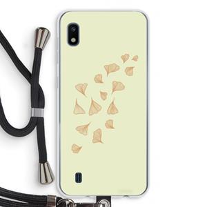 CaseCompany Falling Leaves: Samsung Galaxy A10 Transparant Hoesje met koord