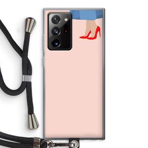 CaseCompany High heels: Samsung Galaxy Note 20 Ultra / Note 20 Ultra 5G Transparant Hoesje met koord