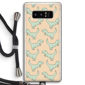 CaseCompany Dinos: Samsung Galaxy Note 8 Transparant Hoesje met koord