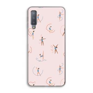 CaseCompany Dancing #3: Samsung Galaxy A7 (2018) Transparant Hoesje