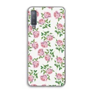 CaseCompany Kleine roosjes: Samsung Galaxy A7 (2018) Transparant Hoesje