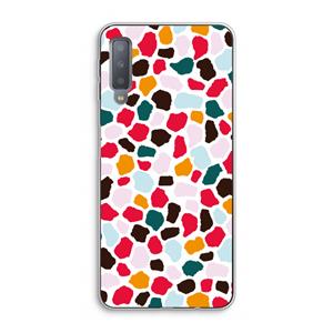 CaseCompany Colored Giraffe: Samsung Galaxy A7 (2018) Transparant Hoesje