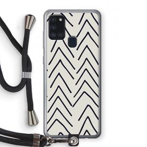 CaseCompany Marrakech Arrows: Samsung Galaxy A21s Transparant Hoesje met koord