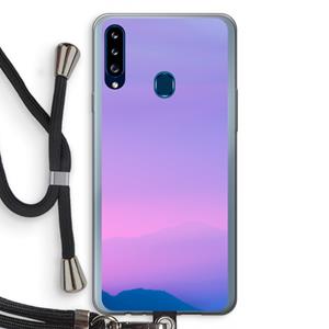 CaseCompany Sunset pastel: Samsung Galaxy A20s Transparant Hoesje met koord