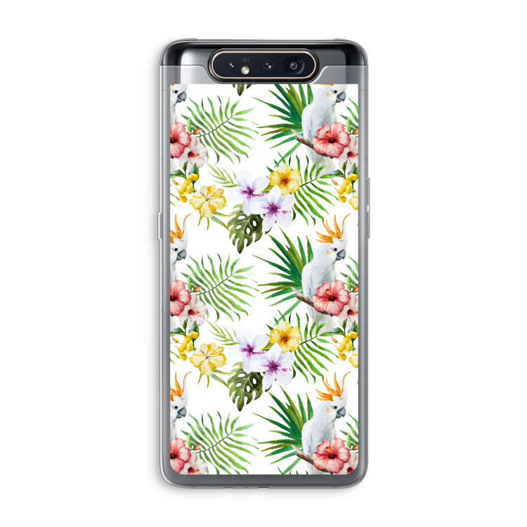 CaseCompany Gele kuif: Samsung Galaxy A80 Transparant Hoesje