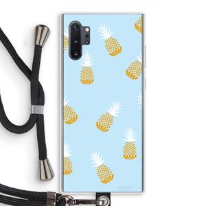 CaseCompany Ananasjes: Samsung Galaxy Note 10 Plus Transparant Hoesje met koord