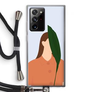 CaseCompany Leaf: Samsung Galaxy Note 20 Ultra / Note 20 Ultra 5G Transparant Hoesje met koord
