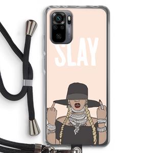 CaseCompany Slay All Day: Xiaomi Redmi Note 10 Pro Transparant Hoesje met koord