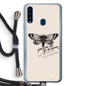 CaseCompany Good or bad: Samsung Galaxy A20s Transparant Hoesje met koord