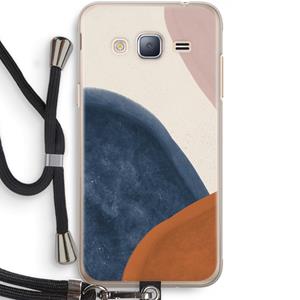 CaseCompany Geo #1: Samsung Galaxy J3 (2016) Transparant Hoesje met koord