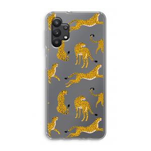 CaseCompany Luipaard: Samsung Galaxy A32 5G Transparant Hoesje