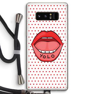 CaseCompany Yolo Denise: Samsung Galaxy Note 8 Transparant Hoesje met koord