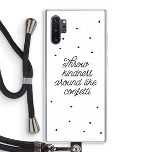 CaseCompany Confetti: Samsung Galaxy Note 10 Plus Transparant Hoesje met koord