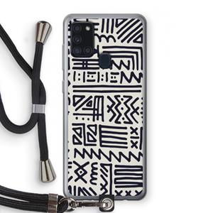 CaseCompany Marrakech print: Samsung Galaxy A21s Transparant Hoesje met koord