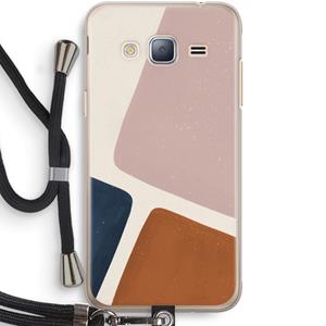 CaseCompany Geo #2: Samsung Galaxy J3 (2016) Transparant Hoesje met koord