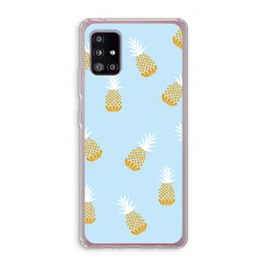 CaseCompany Ananasjes: Samsung Galaxy A51 5G Transparant Hoesje