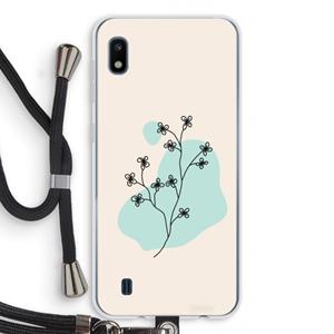 CaseCompany Love your petals: Samsung Galaxy A10 Transparant Hoesje met koord