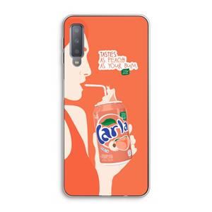 CaseCompany Peach please!: Samsung Galaxy A7 (2018) Transparant Hoesje