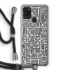 CaseCompany Moroccan Print: Samsung Galaxy A21s Transparant Hoesje met koord