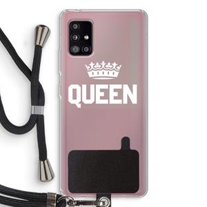 CaseCompany Queen zwart: Samsung Galaxy A51 5G Transparant Hoesje met koord