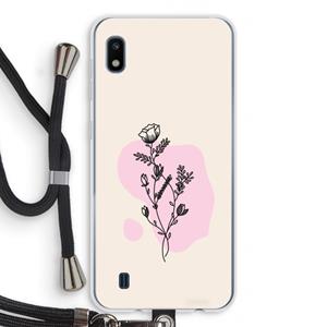 CaseCompany Roses are red: Samsung Galaxy A10 Transparant Hoesje met koord