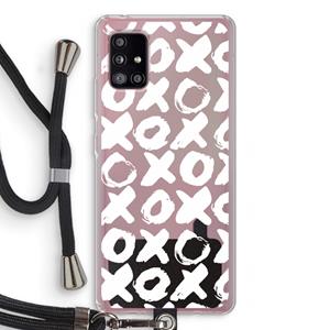 CaseCompany XOXO: Samsung Galaxy A51 5G Transparant Hoesje met koord