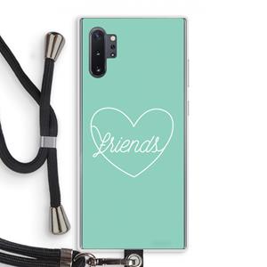 CaseCompany Friends heart pastel: Samsung Galaxy Note 10 Plus Transparant Hoesje met koord