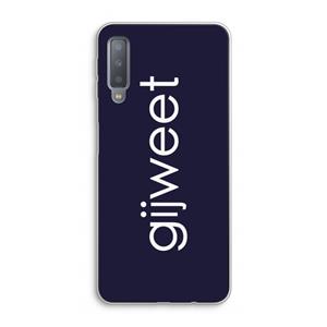 CaseCompany Gijweet: Samsung Galaxy A7 (2018) Transparant Hoesje