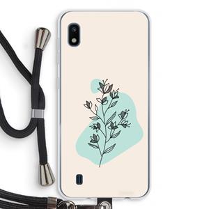 CaseCompany Violets are blue: Samsung Galaxy A10 Transparant Hoesje met koord