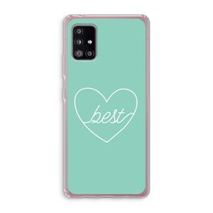 CaseCompany Best heart pastel: Samsung Galaxy A51 5G Transparant Hoesje