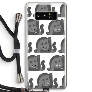 CaseCompany Cats: Samsung Galaxy Note 8 Transparant Hoesje met koord