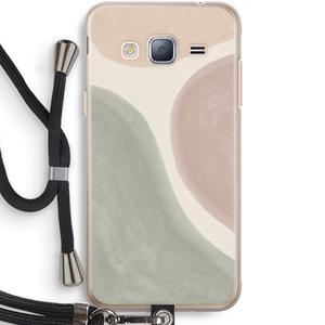 CaseCompany Geo #6: Samsung Galaxy J3 (2016) Transparant Hoesje met koord