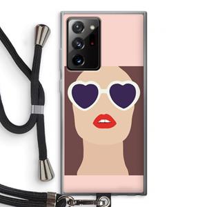 CaseCompany Red lips: Samsung Galaxy Note 20 Ultra / Note 20 Ultra 5G Transparant Hoesje met koord