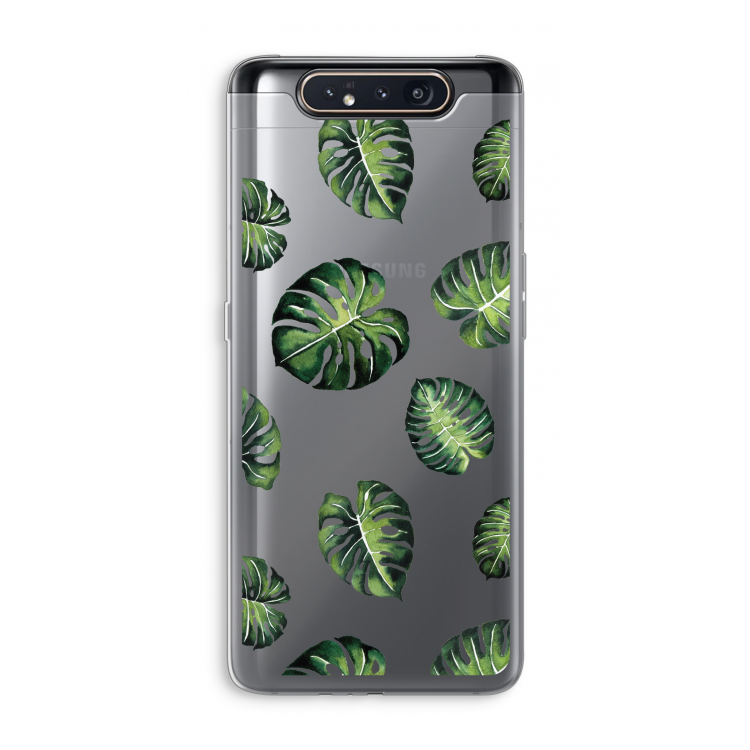 CaseCompany Tropische bladeren: Samsung Galaxy A80 Transparant Hoesje