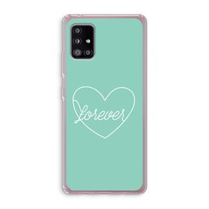 CaseCompany Forever heart pastel: Samsung Galaxy A51 5G Transparant Hoesje