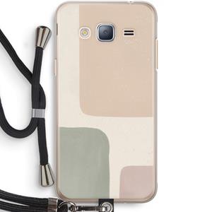 CaseCompany Geo #7: Samsung Galaxy J3 (2016) Transparant Hoesje met koord
